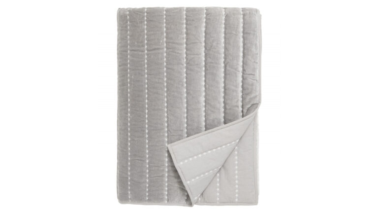 Nordal Cosy rúmteppi 220x270 Velvet Dusty grátt
