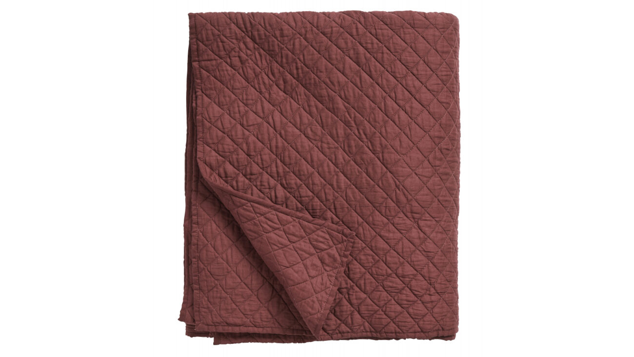 Nordal rúmteppi 220x270cm Burgundy