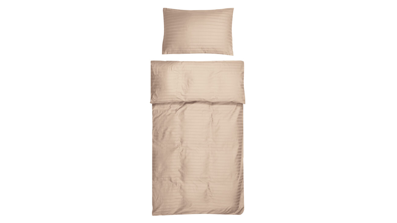Dimma rúmföt striped beige 140x200