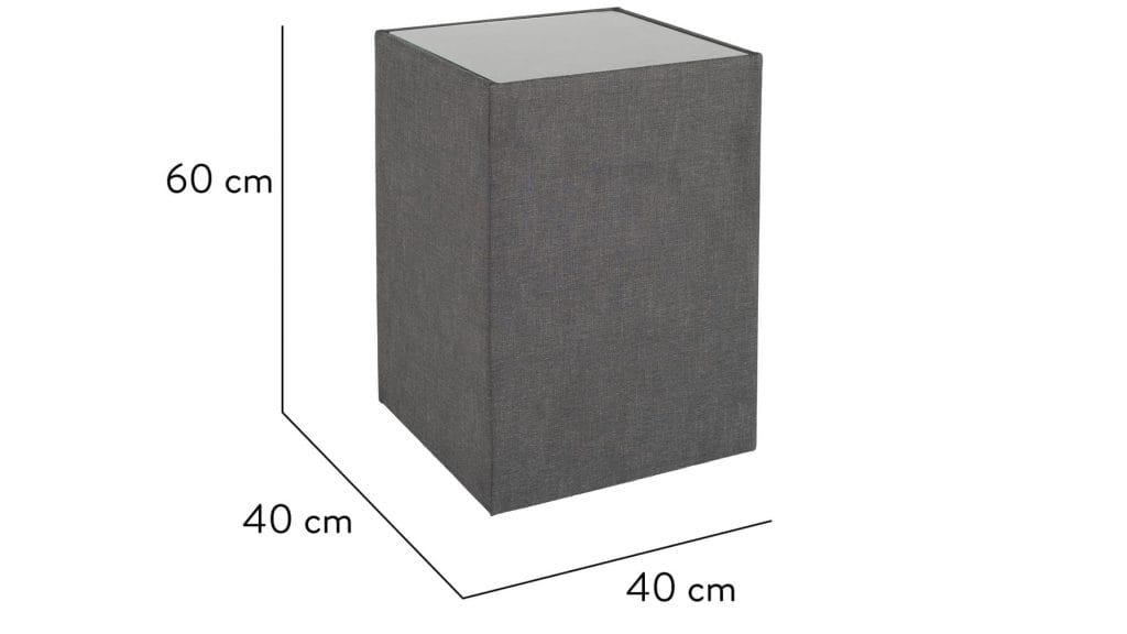 Forever náttborð með gleri Linen 3028 Antrasite Forever náttborð með gleri Linen 3028 Antrasite