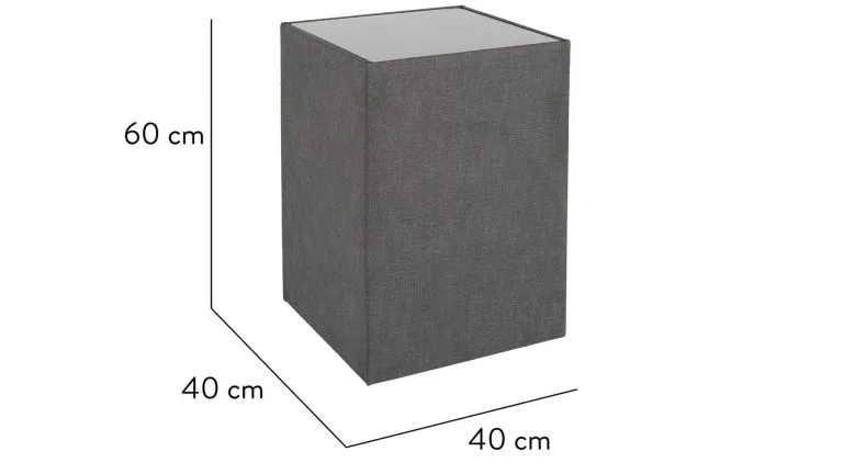 Forever náttborð með gleri Linen 3028 Antrasite