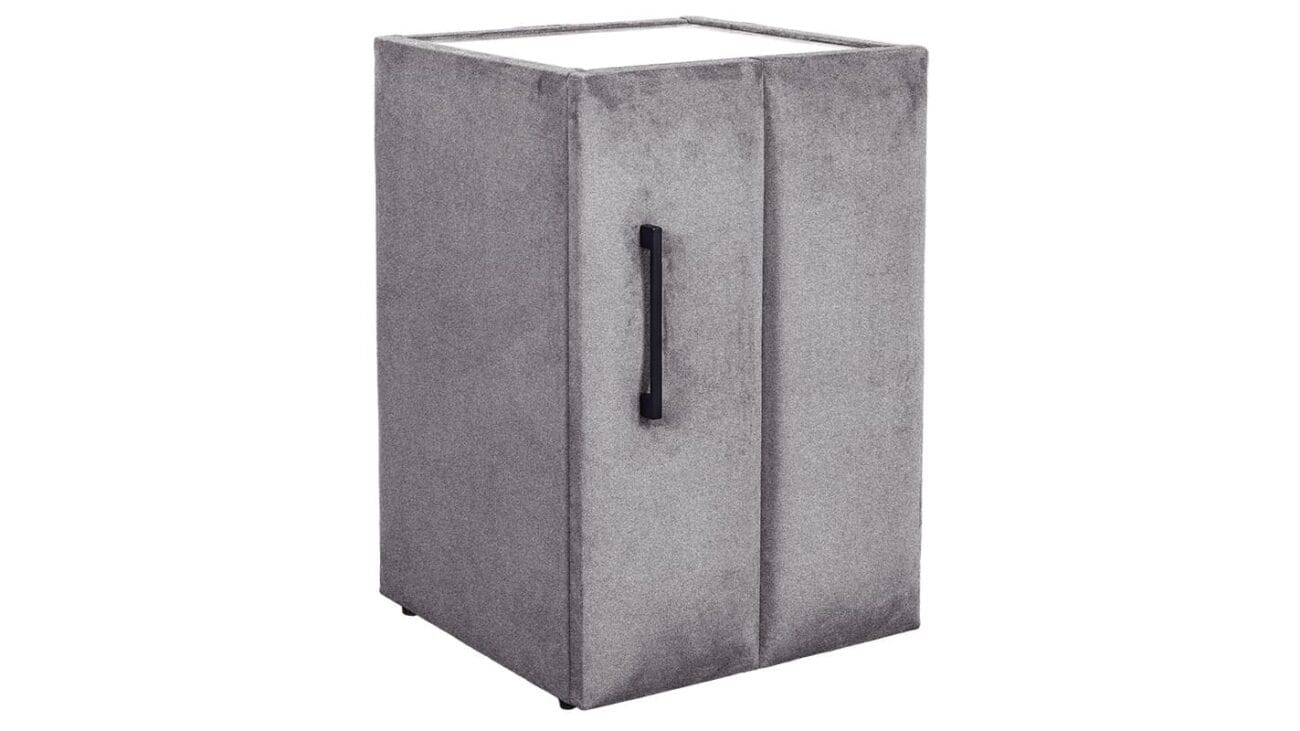 Ocean náttborð með gleri hægri Romeni grátt Ocean náttborð með gleri hægri Romeni grátt