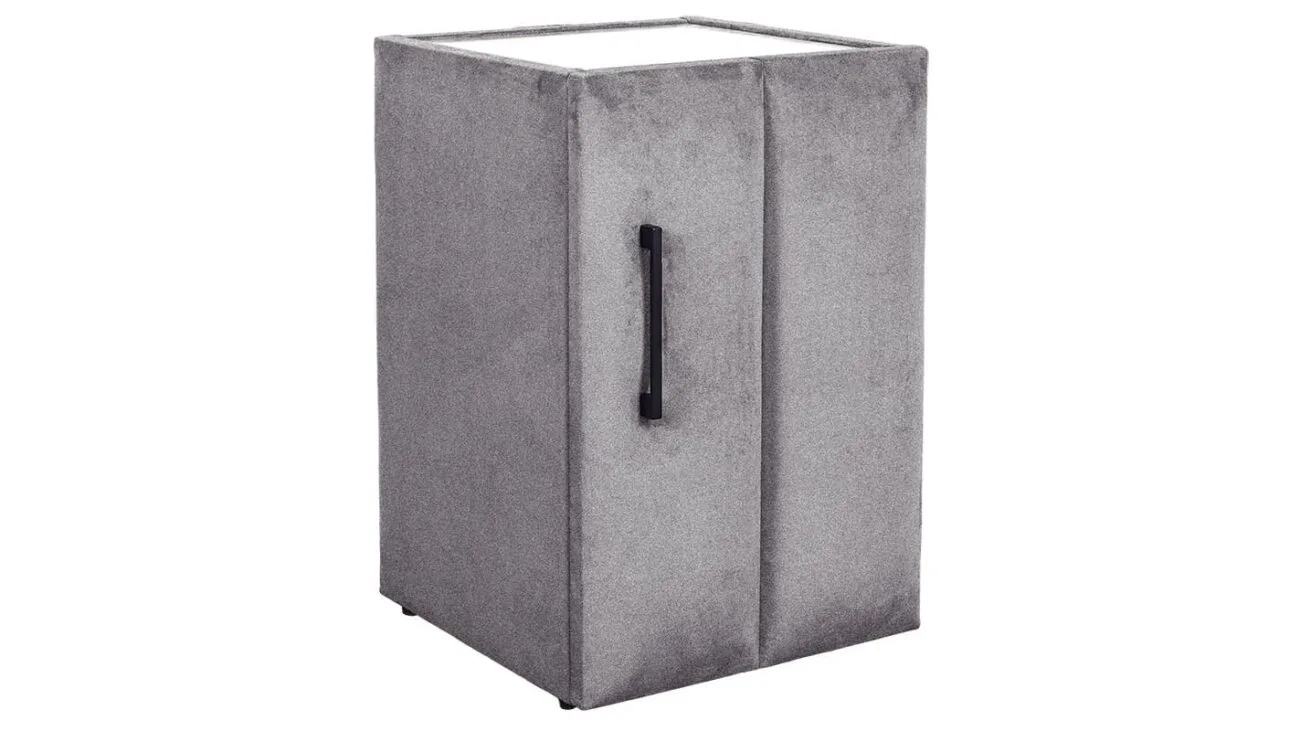 Ocean náttborð með gleri hægri Romeni grátt