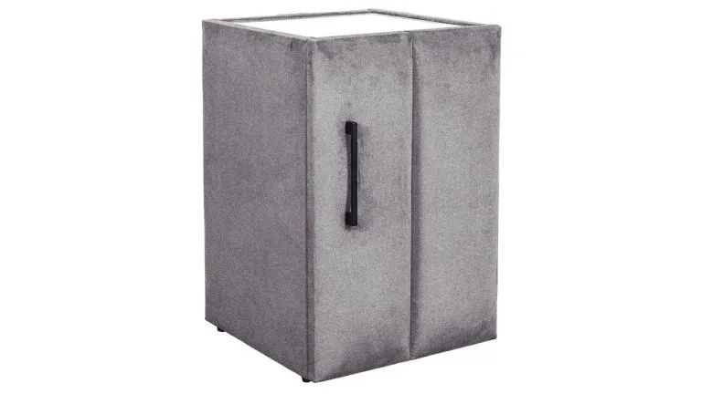 Ocean náttborð með gleri hægri Romeni grátt