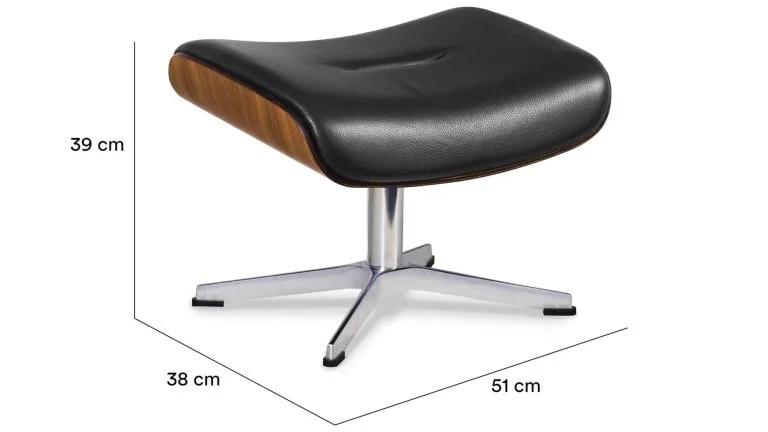 Timeout skammel hnota/leður svart - ál