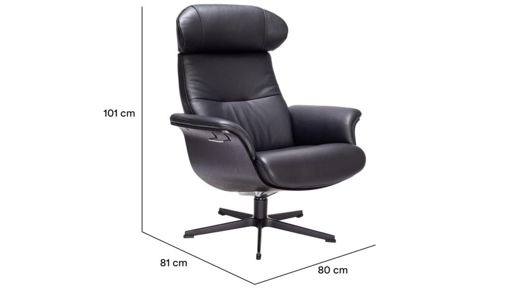 Timeout stóll svört eik/leður svartur - svart ál Timeout stóll svört eik/leður svartur - svart ál