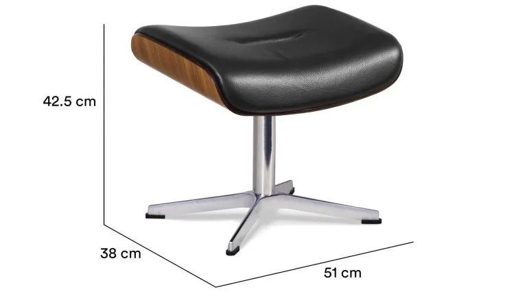 Timeout skammel XL hnota/leður svart - ál