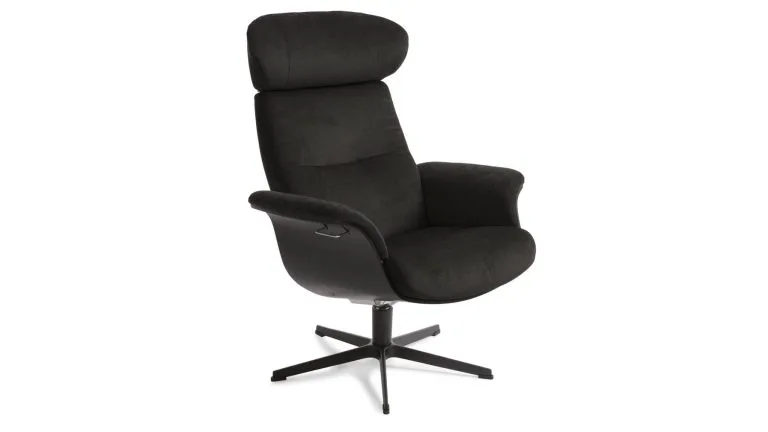 Timeout stóll svört eik/Evita svart - svart ál