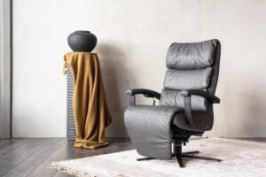 Cosyform lyftistóll, dökkgrátt leður, 4 mótórar