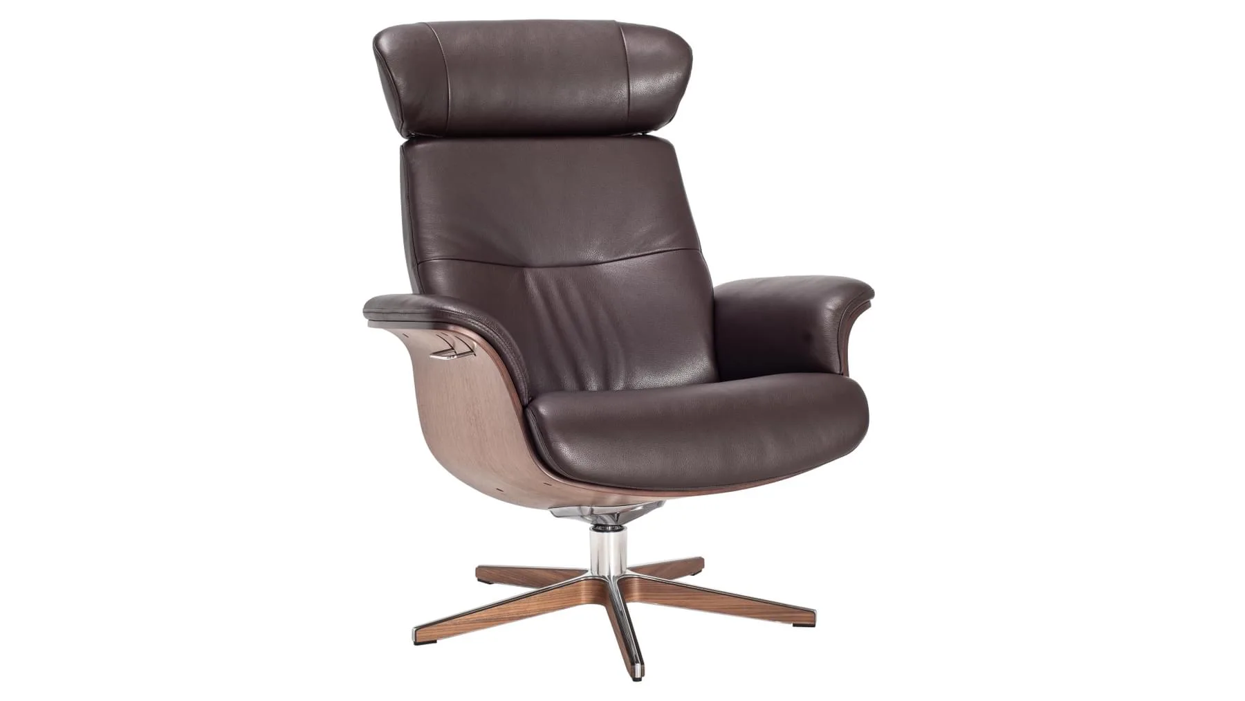 Timeout stóll XL hnota/leður Zero brúnn - m/v