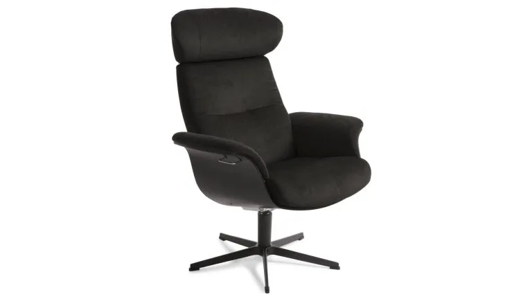 Timeout stóll XL svört eik/Evita svart- svart ál