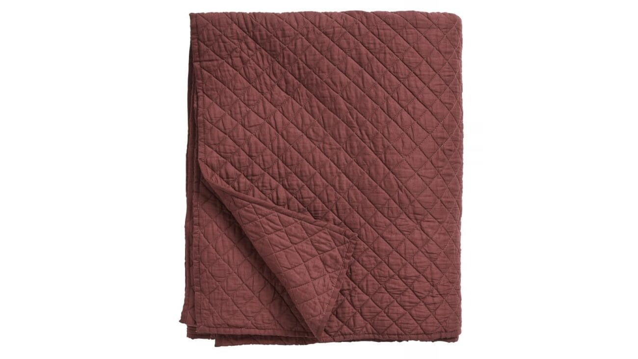 Nordal rúmteppi 220x270cm Burgundy