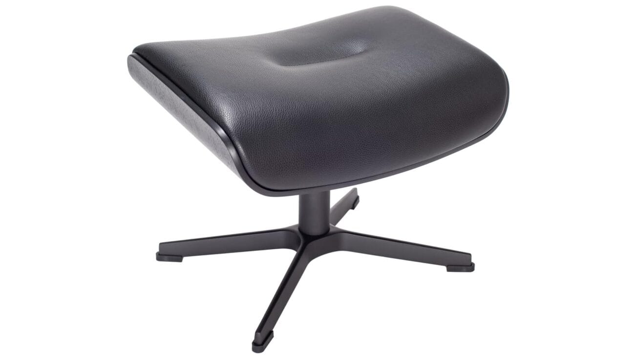 Timeout skammel svört eik/leður svart - svart ál