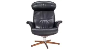 Timeout stóll hnota/leður svartur - m/v