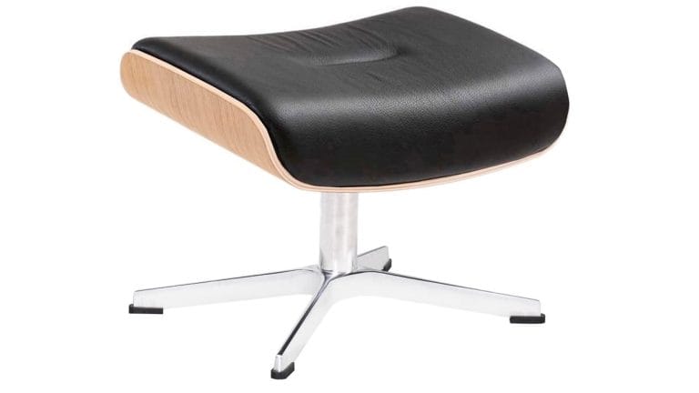 Timeout skammel XL eik/leður svartur - ál