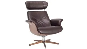 Timeout stóll XL hnota/leður Zero brúnn - m/v