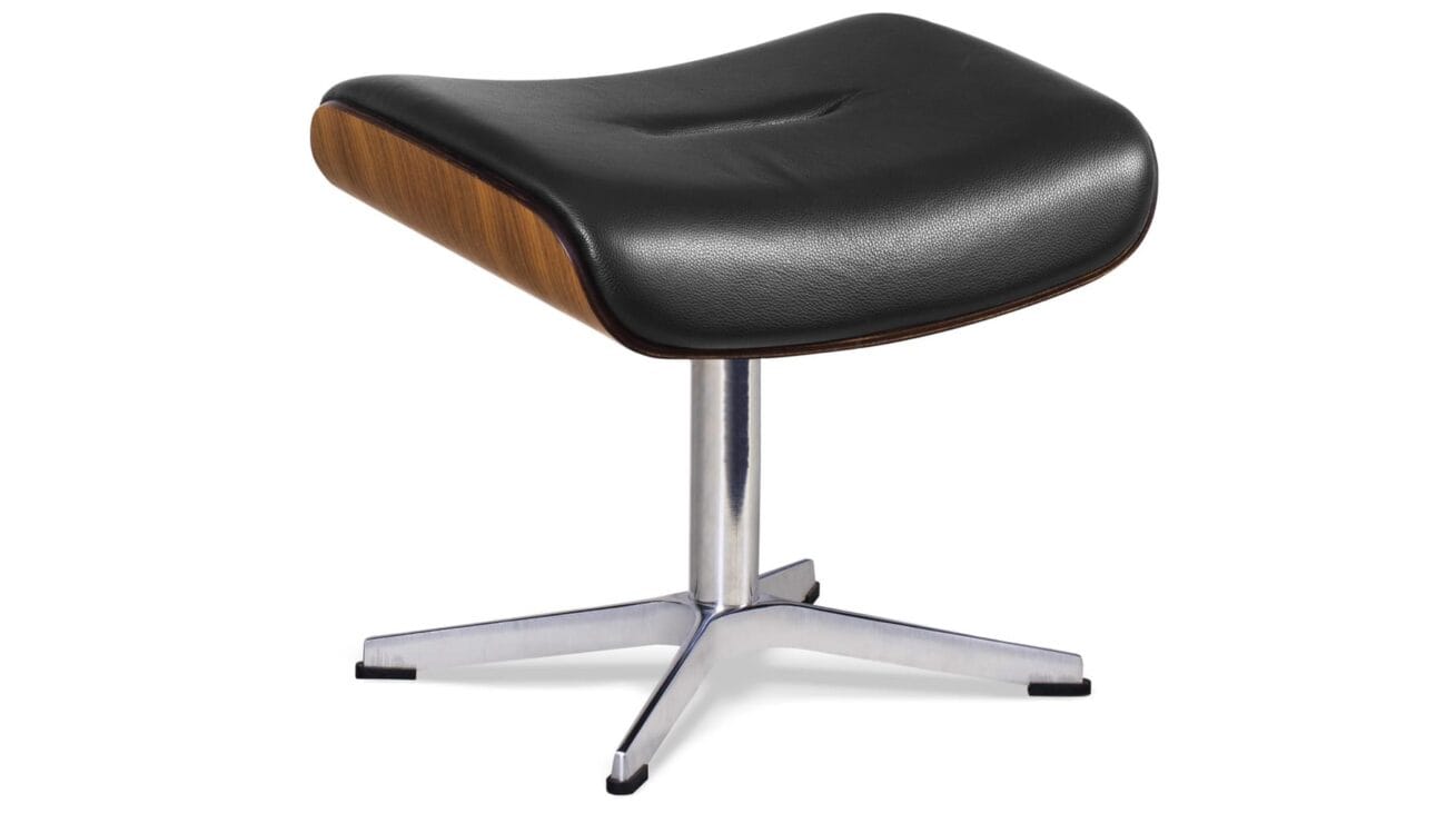 Timeout skammel XL hnota/leður svart - ál