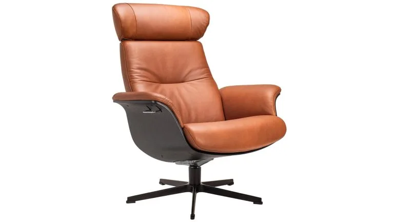 Timeout stóll svört eik/Western koníak - svart ál