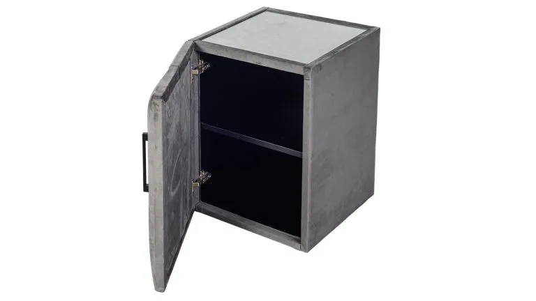 Ocean náttborð m/gleri vinstri Velluto 257 dökkgr