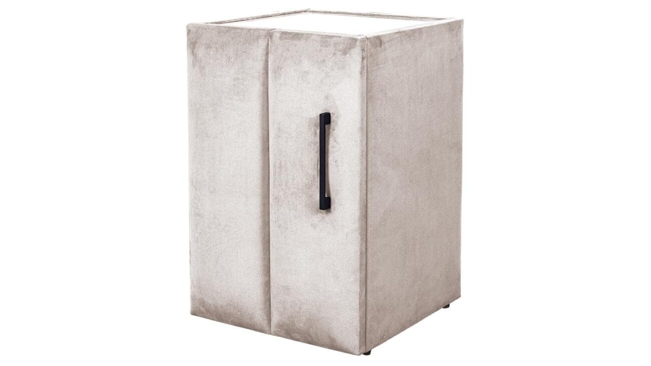 Ocean náttborð m/gleri vinstri Velluto 149 beige Ocean náttborð m/gleri vinstri Velluto 149 beige