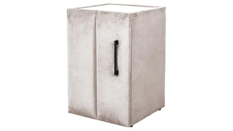 Ocean náttborð m/gleri vinstri Velluto 149 beige