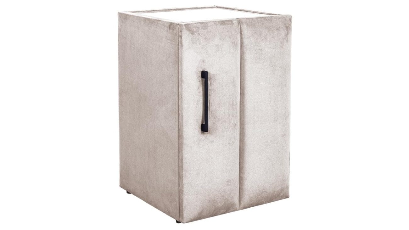 Ocean náttborð m/gleri hægri Velluto 149 beige Ocean náttborð m/gleri hægri Velluto 149 beige