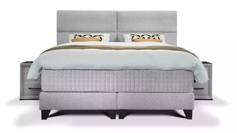 Lounge rúm m/gafli M/F 180x200 Nobu 10 ljósgrátt