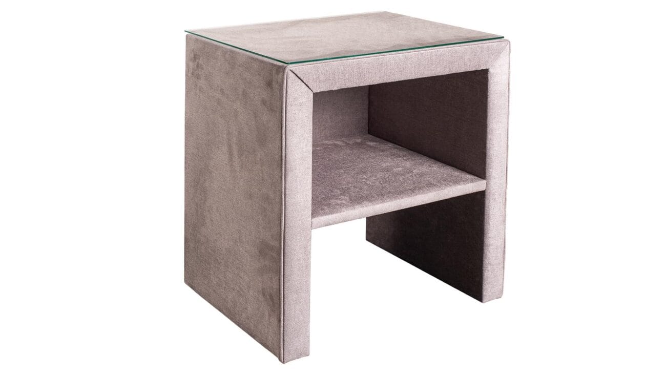 Serta Nature náttborð Viking m gleri grár bómull