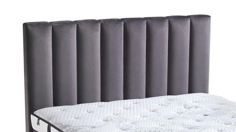 Ocean höfuðgafl 160 Malcolm 32 grátt flauel f. comfort