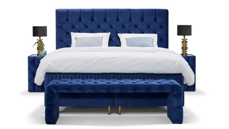 York rúm 160x200 m/f Malcolm 31 blátt