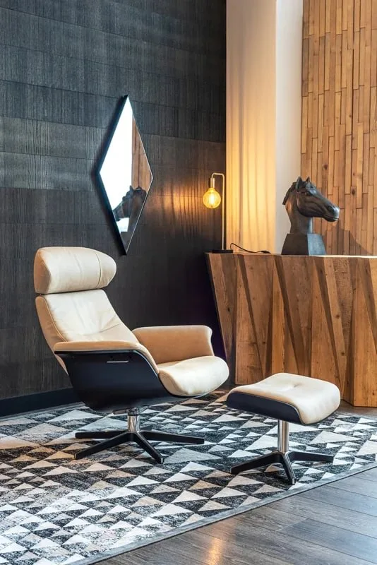 Timeout stóll XL hnota/leður Zero brúnn - m/v