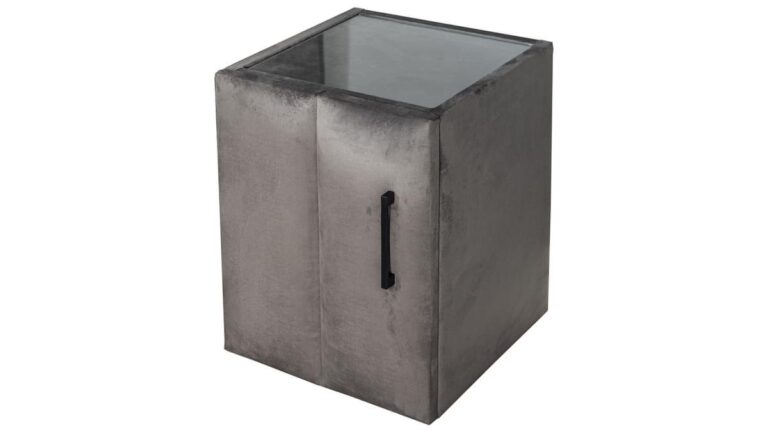 Ocean náttborð með gleri vinstri Malcolm 32 flauel