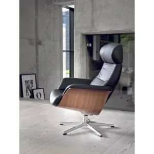 Timeout stóll XL hnota/leður Zero brúnn - m/v