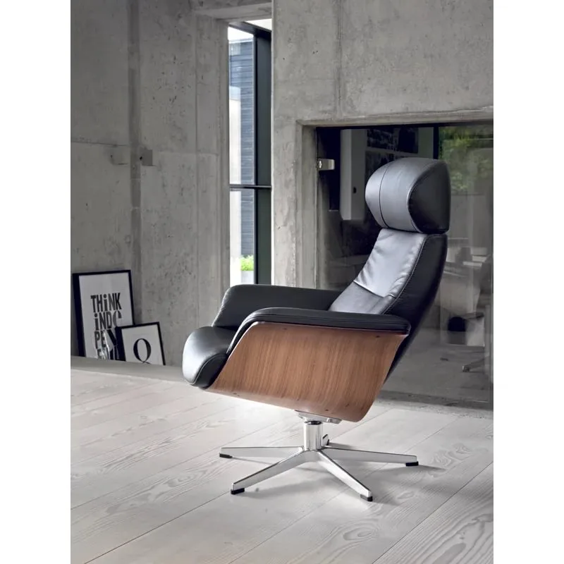 Timeout stóll XL hnota/leður Zero brúnn - m/v