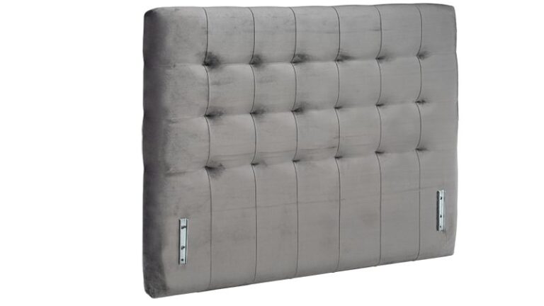 Emma rúmgafl 180 Malcolm 32 grátt flauel