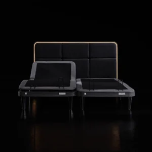 Ergo Sportive stillanlegur rúmbotn 180x200 með höfuðgafli og led lýsingu grár