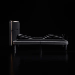 Ergo Sportive stillanlegur rúmbotn 180x200 með höfuðgafli og led lýsingu grár