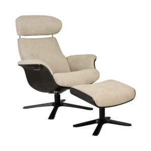 Timeout stóll svört eik/Mito beige - svartur