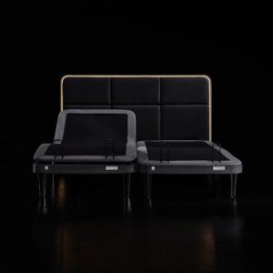 Ergo Sportive stillanlegur rúmbotn 180x210 með höfuðgafli og led lýsingu grár