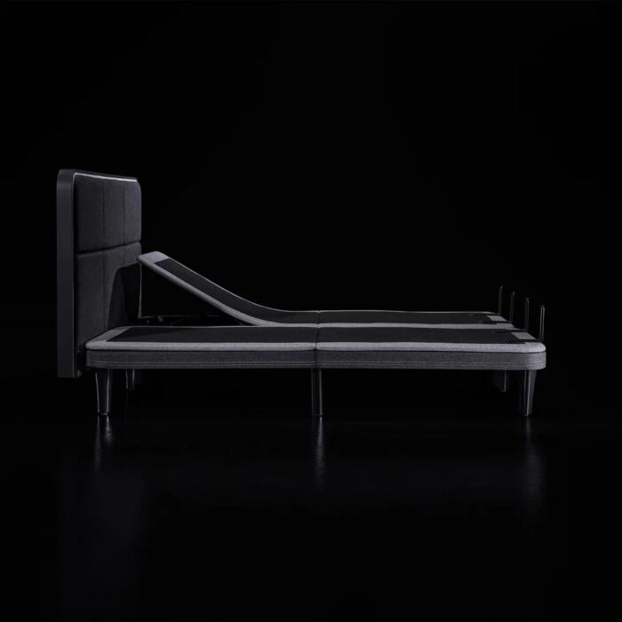 Ergo Sportive stillanlegur rúmbotn 180x200 með höfuðgafli og led lýsingu grár