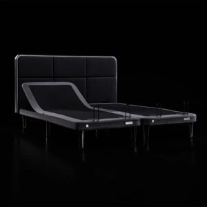 Ergo Sportive stillanlegur rúmbotn 180x210 með höfuðgafli og led lýsingu grár