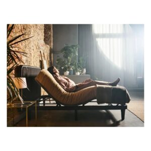 Ergo Sportive stillanlegur rúmbotn 180x210 með höfuðgafli og led lýsingu grár