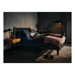 Ergo Sportive stillanlegur rúmbotn 180x200 með höfuðgafli og led lýsingu grár