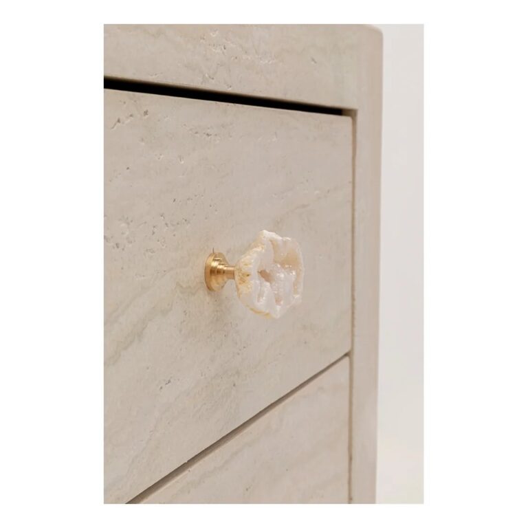 Kare Travertino náttborð 50x49cm