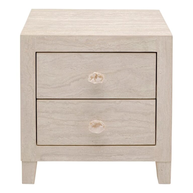 Kare Travertino náttborð 50x49cm
