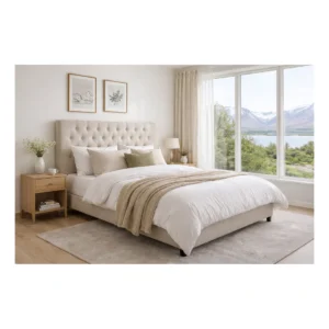 Milano rammi m/höfuðgafli beige 180x200 Milano rammi m/höfuðgafli beige 180x200