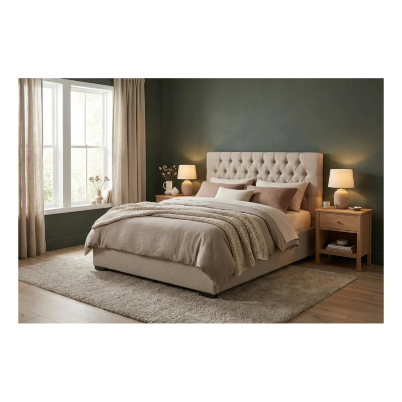 Milano rammi m/höfuðgafli brúnn 180x200