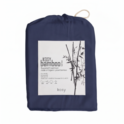 Kosy bambus rúmföt 140x200 blá
