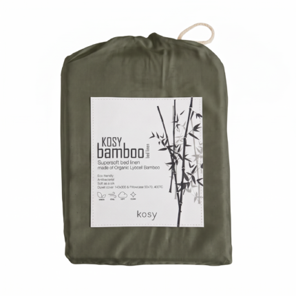 Kosy bambus rúmföt 140x200 Olive
