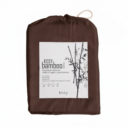Kosy bambus rúmföt 140x200 brún